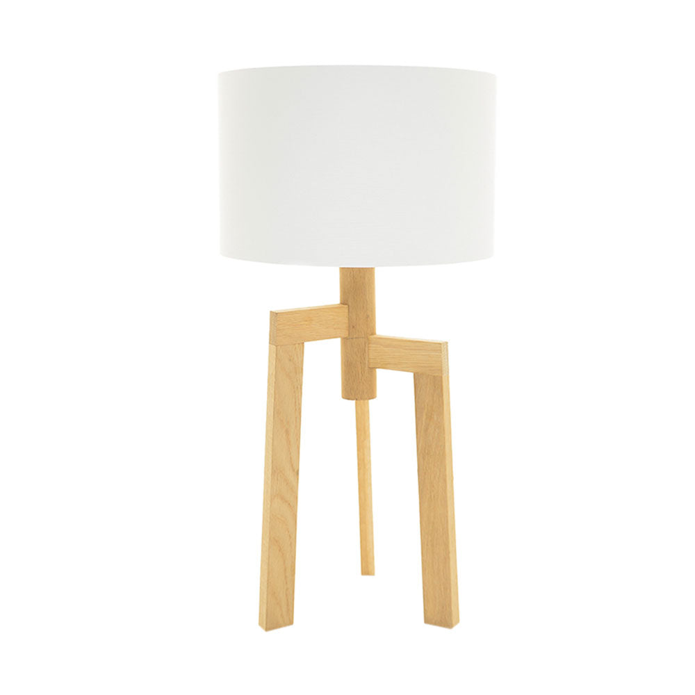 Oak Jaggered Table Lamp - Natural