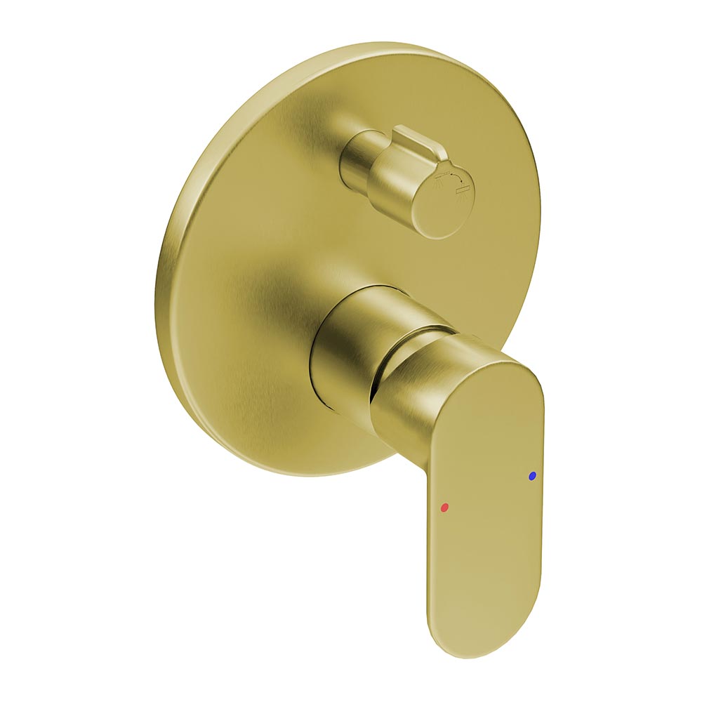 LiquidRed Solace Concealed Bath Mixer Tap - Champagne Gold