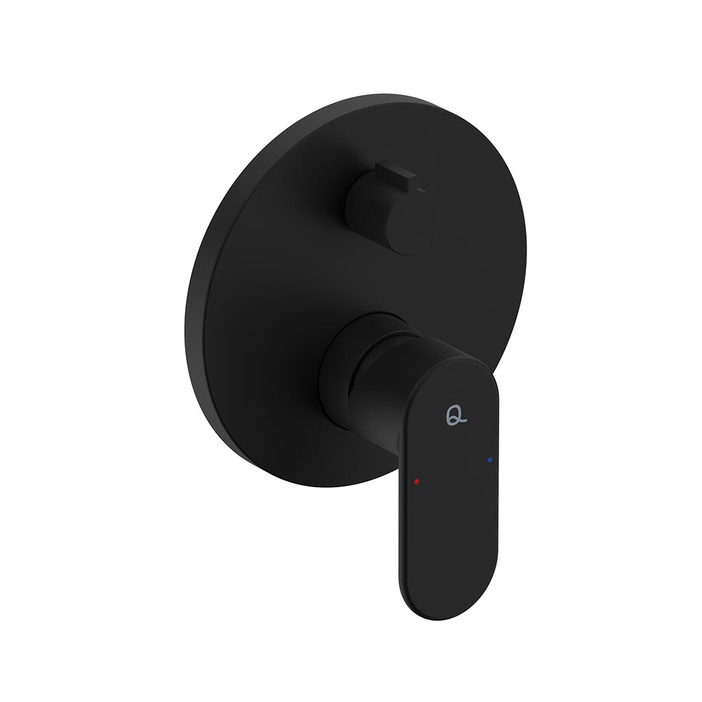 LIQUIDRed Solace Concealed Bath Mixer Tap - Matt Black