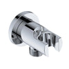 LIQUIDRed Solace Round Wall Outlet Elbow with Bracket - Chrome