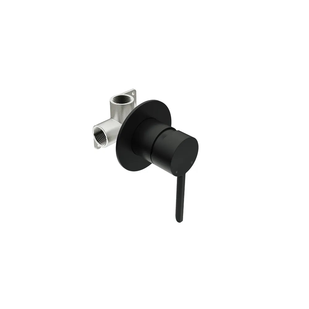 LIQUIDRed STILO Shower Mixer + Concealed Body - Matt Black