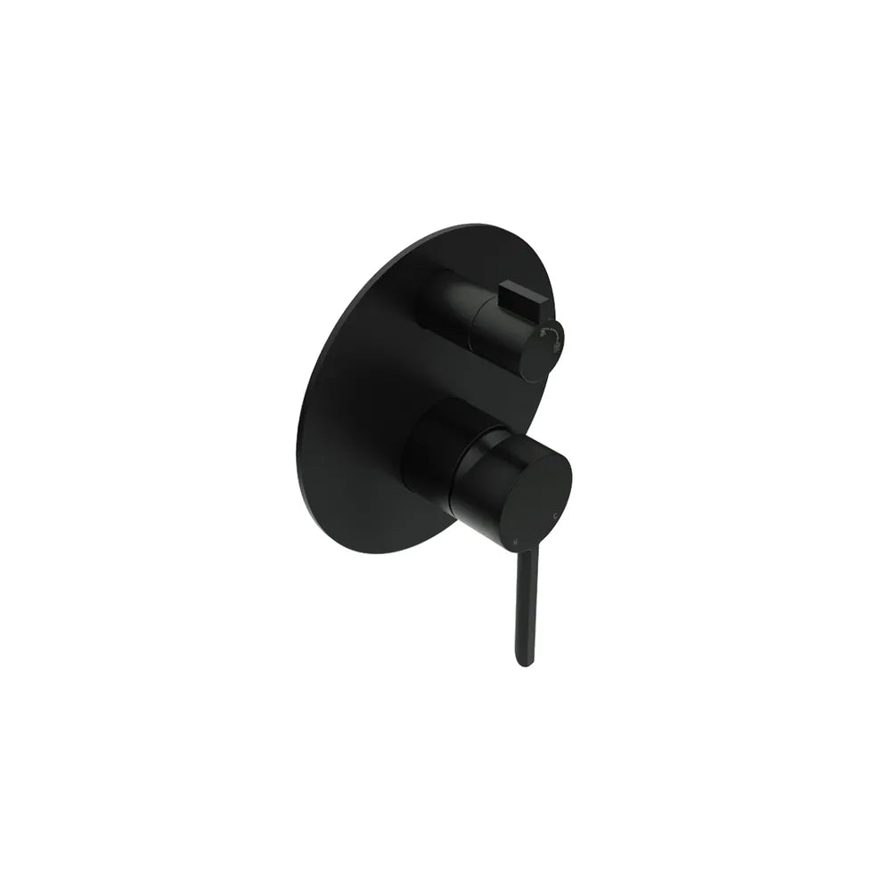 LIQUIDRed STILO Shower Mixer with Divert Trim Set - Matt Black