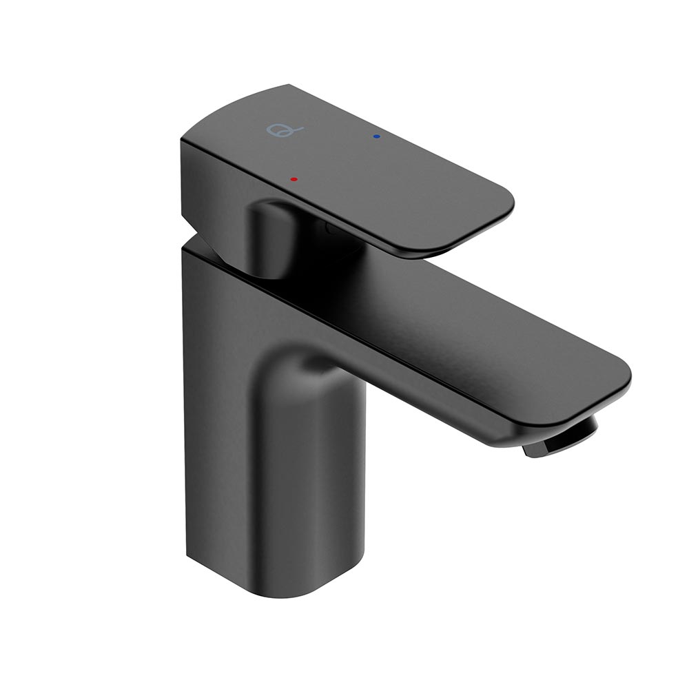 LIQUIDRed Valour Basin Mixer Tap- Matt Black