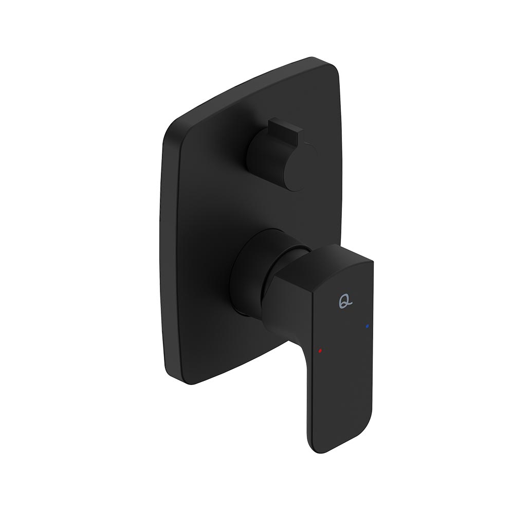 LIQUIDRed Valour Concealed Bath Mixer Tap - Matt Black