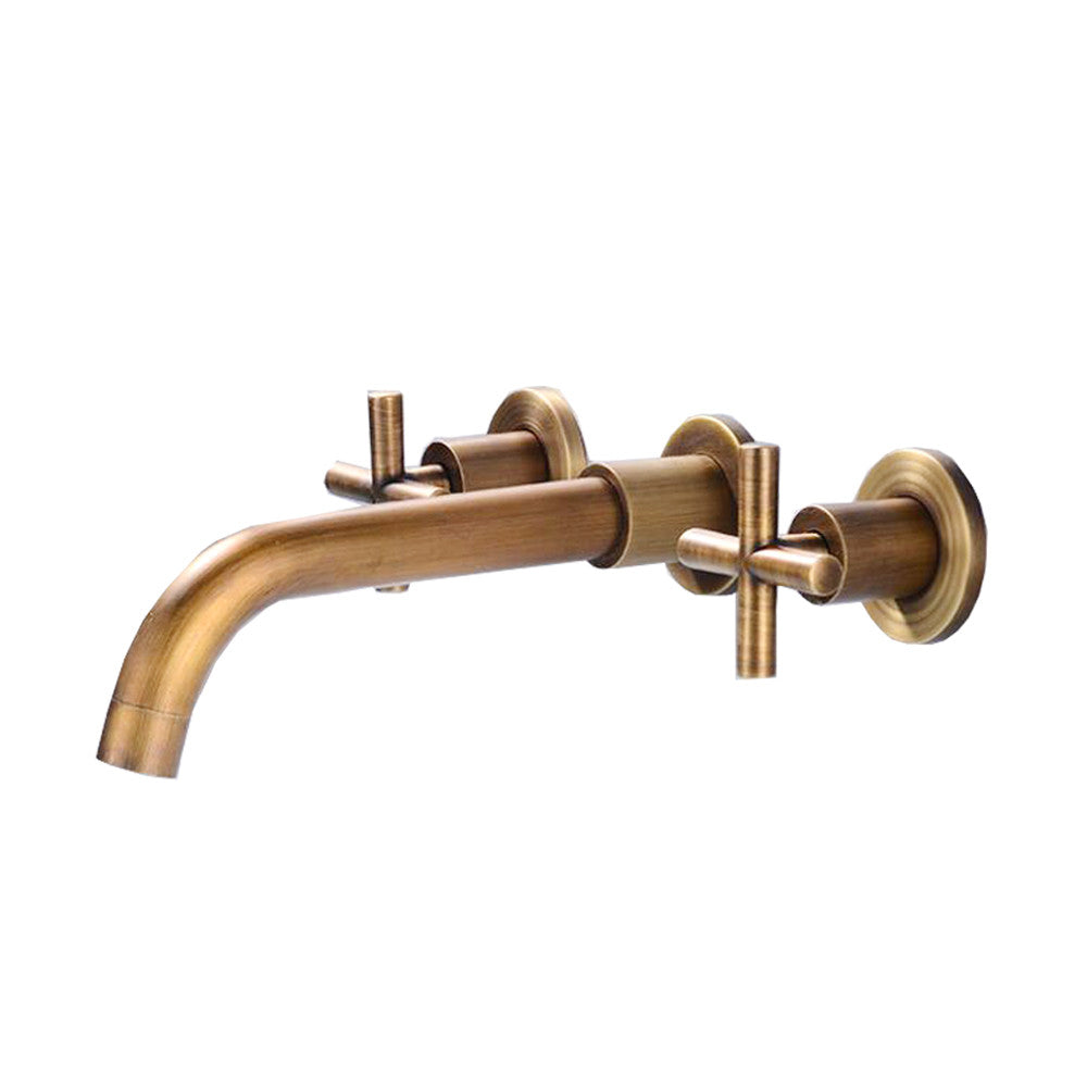 Trendy Taps Cuivre Wall Mounted Dual Handle Bath Mixer Tap