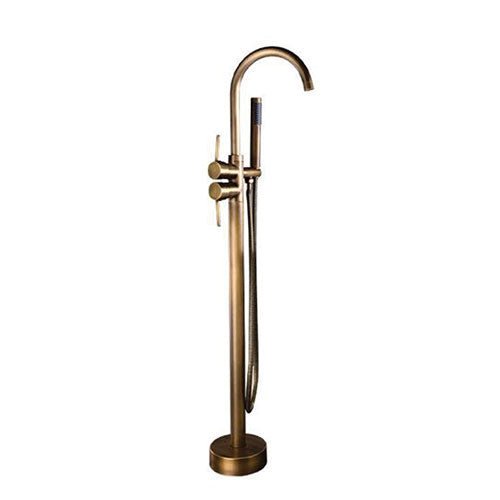 Trendy Taps Brass Gooseneck Floor-Mounted Mixer
