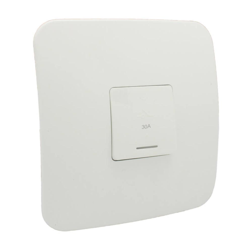 VETi 1 Isolator Switch with Indicator 2P 30A 4 x 4 - White Module / White