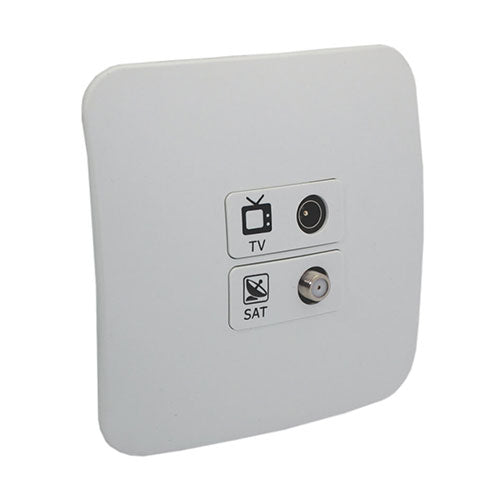 VETi <i>1</i> TV & Satellite Combo Socket 4 x 4 - White Module