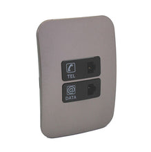 Load image into Gallery viewer, VETi 1 Telephone &amp; Network Combo Socket 4 x 2 - Black Module
