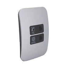 Load image into Gallery viewer, VETi 1 Telephone &amp; Network Combo Socket 4 x 2 - Black Module
