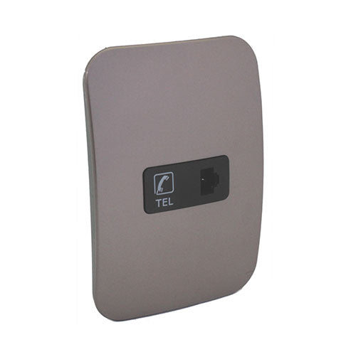 VETi 1 Telephone Socket 4 x 2 - Black Modules