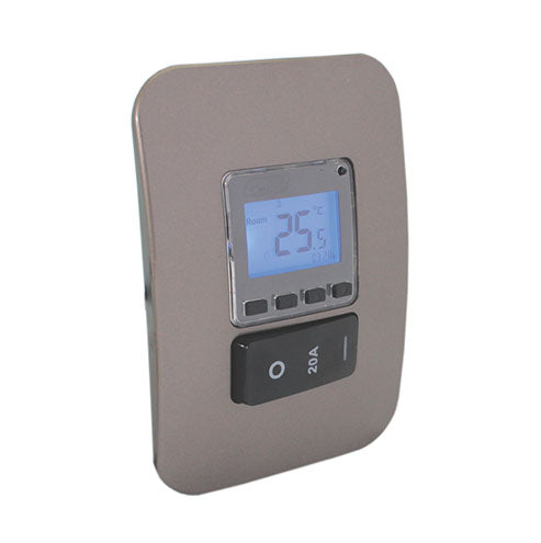 VETi 1 Programmable Thermostat with Isolator Switch 4 x 2 - Black Modules