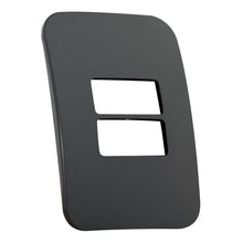 Load image into Gallery viewer, VETi &lt;i&gt;1&lt;/i&gt; 2 Horizontal Module Cover Plate 4 x 2 - Black Trim
