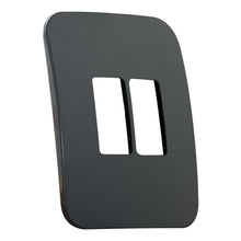 Load image into Gallery viewer, VETi &lt;i&gt;1&lt;/i&gt; 2 Vertical Module Cover Plate 4 x 2 - Black Trim
