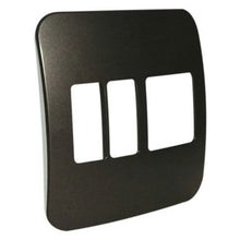 Load image into Gallery viewer, VETi &lt;i&gt;1&lt;/i&gt; 2 Vertical &amp; 2 Wide Module Cover Plate 4 x 4 - Black Trim
