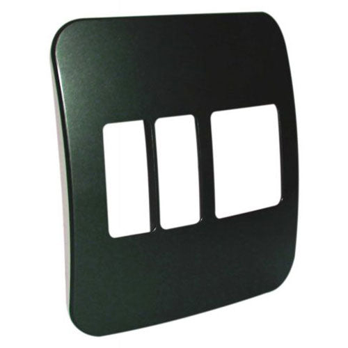 VETi <i>1</i> 2 Vertical & 2 Wide Module Cover Plate 4 x 4 - Black Trim