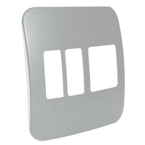 VETi 1 2 Vertical & 2 Wide Module Cover Plate 4 x 4 - Black Trim