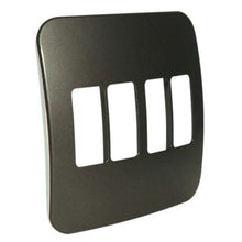 Load image into Gallery viewer, VETi &lt;i&gt;1&lt;/i&gt; 4 Vertical Module Cover Plate 4 x 4 - Black Trim
