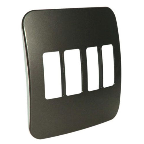 VETi 1 4 Vertical Module Cover Plate 4 x 4 - Black Trim