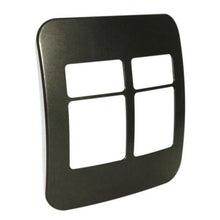 Load image into Gallery viewer, VETi &lt;i&gt;1&lt;/i&gt; 2 Horizontal &amp; 2 Wide Module Cover Plate 4 x 4 - Black Trim
