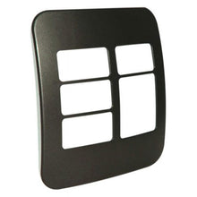 Load image into Gallery viewer, VETi &lt;i&gt;1&lt;/i&gt; 4 Horizontal &amp; 1 Wide Module Cover Plate 4 x 4 - Black Trim
