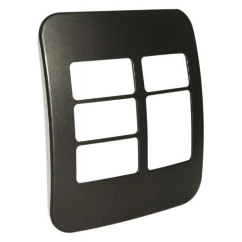 VETi 1 4 Horizontal & 1 Wide Module Cover Plate 4 x 4 - Black Trim