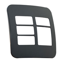 Load image into Gallery viewer, VETi 1 4 Horizontal &amp; 1 Wide Module Cover Plate 4 x 4 - Black Trim
