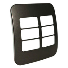 Load image into Gallery viewer, VETi &lt;i&gt;1&lt;/i&gt; 6 Horizontal Module Cover Plate 4 x 4 - Black Trim
