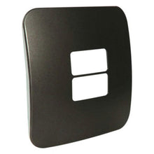 Load image into Gallery viewer, VETi 1 2 Horizontal Module Cover Plate 4 x 4 - Black Trim
