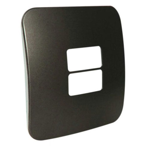 VETi 1 2 Horizontal Module Cover Plate 4 x 4 - Black Trim