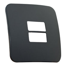 Load image into Gallery viewer, VETi &lt;i&gt;1&lt;/i&gt; 2 Horizontal Module Cover Plate 4 x 4 - Black Trim
