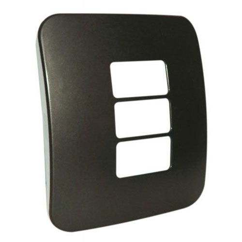 VETi 1 3 Horizontal Module Cover Plate 4 x 4 - Black Trim