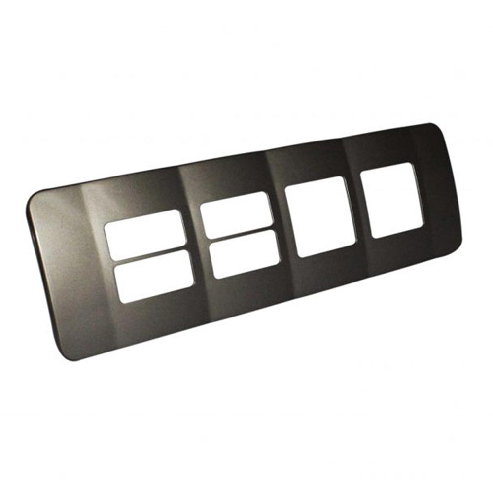 VETi 1 Omni Cluster 4 Horizontal & 2 Wide Module Cover Plate - Black Trim