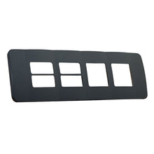 Load image into Gallery viewer, VETi 1 Omni Cluster 4 Horizontal &amp; 2 Wide Module Cover Plate - Black Trim
