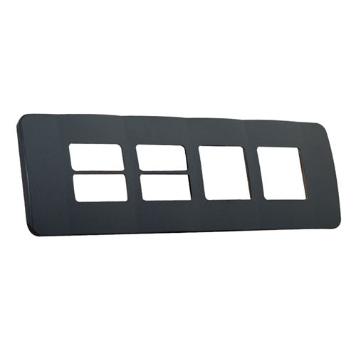 VETi 1 Omni Cluster 4 Horizontal & 2 Wide Module Cover Plate - Black Trim