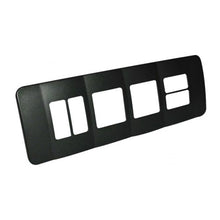 Load image into Gallery viewer, VETi 1 Omni Cluster 2 Vertical 2 Horizontal &amp; 2 Wide Module Cover Plate - Black Trim
