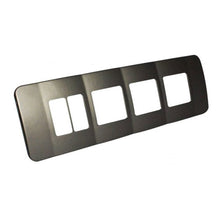 Load image into Gallery viewer, VETi 1 Omni Cluster 4 Verical &amp; 2 Wide Module Cover Plate - Black Trim
