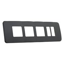 Load image into Gallery viewer, VETi 1 Omni Cluster 4 Verical &amp; 2 Wide Module Cover Plate - Black Trim
