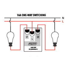 Load image into Gallery viewer, VETi 3 3 Lever 1-Way Light Switch 4 x 2
