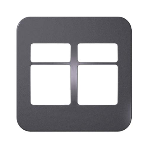 VETi 1 2 Horizontal & 2 Wide Module Cover Plate 4 x 4 - White Trim