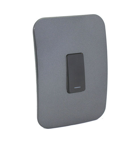 VETi 1 1 Lever 1-Way Light Switch 4x2 - Black Module