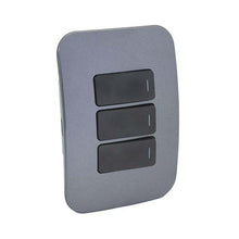 Load image into Gallery viewer, VETi 1 3 Lever 1-Way Light Switch 4 x 2 - Black Modules
