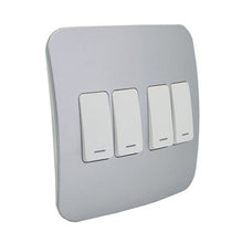 Load image into Gallery viewer, VETi 1 4 Lever 1-Way Light Switch 4 x 4 - White Modules
