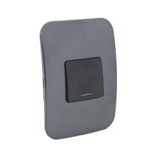 Load image into Gallery viewer, VETi 1 1 Lever 1-Way Wide Light Switch 4 x 2 - Black Module
