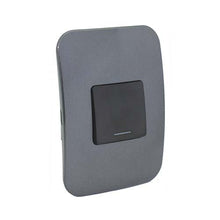 Load image into Gallery viewer, VETi &lt;i&gt;1&lt;/i&gt; 1 Lever 1 Way Wide Light Switch 4 x 2 - Black Module
