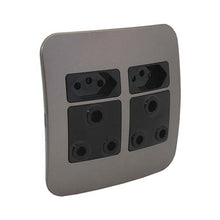 Load image into Gallery viewer, VETi &lt;i&gt;1&lt;/i&gt; Double Combo Socket 4 x 4 - Black Modules
