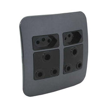 Load image into Gallery viewer, VETi &lt;i&gt;1&lt;/i&gt; Double Combo Socket 4 x 4 - Black Modules
