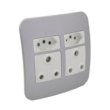 Load image into Gallery viewer, VETi &lt;i&gt;1&lt;/i&gt; Double Combo Socket 4 x 4 - White Modules
