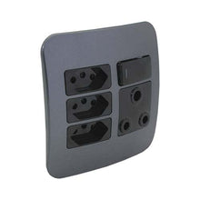 Load image into Gallery viewer, VETi &lt;i&gt;1&lt;/i&gt; Slimline Combo Socket 4 x 4 - Black Modules
