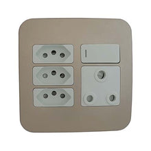 Load image into Gallery viewer, VETi &lt;i&gt;1&lt;/i&gt; Slimline Combo Socket 4 x 4 - White Modules
